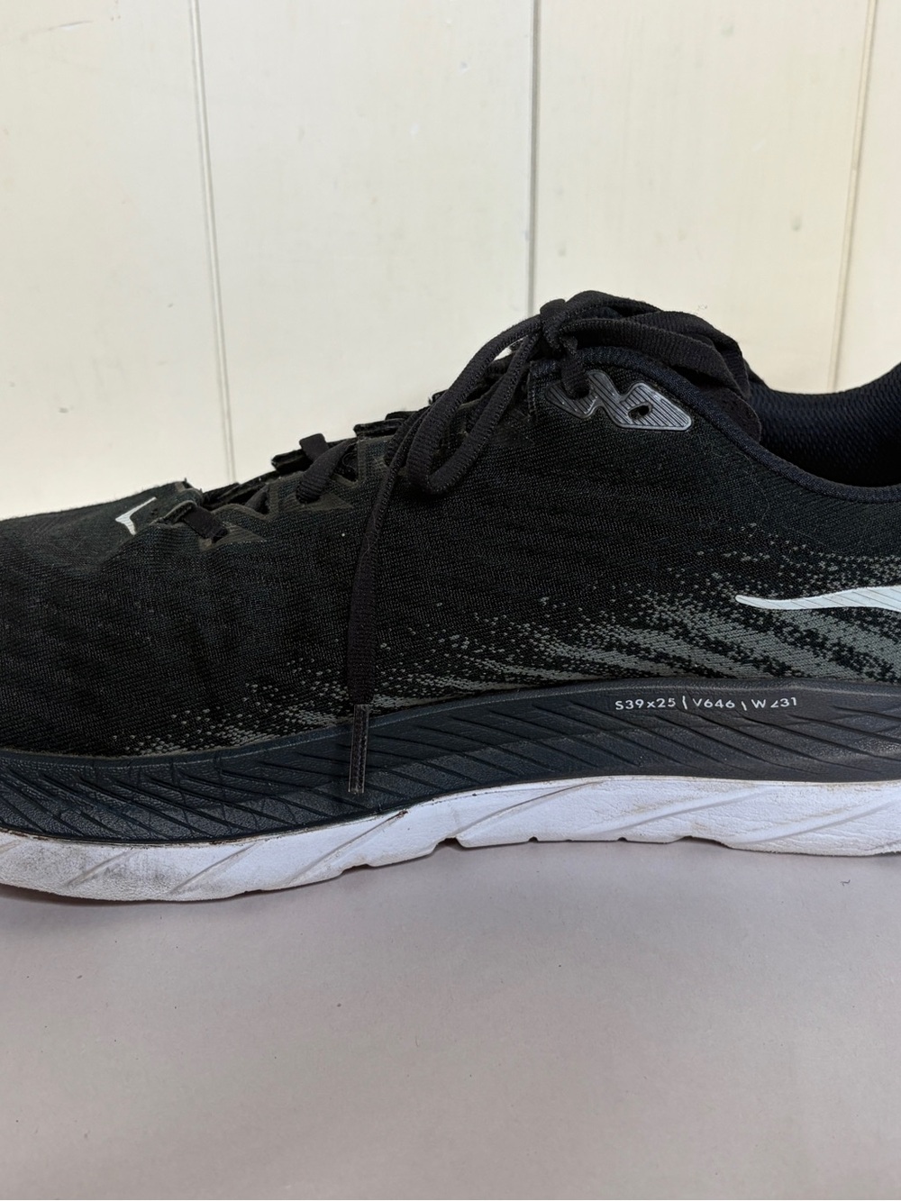 Hoka One One Mach 5 Shoes Black White Athletic Running Sneakers Mens Size 11.5 - Picture 5 of 10